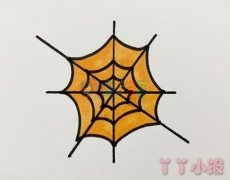 教你怎么画蜘蛛网简笔画教程简单好看