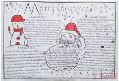 漂亮的圣诞节手抄报怎么画简单又漂亮