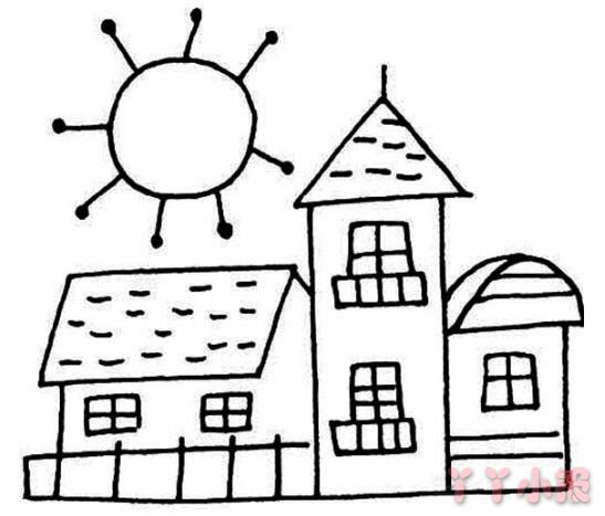幼儿园简单小房子的画法简笔画教程