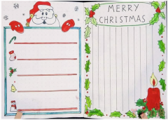 小学生圣诞节手抄报模板图片简单好看二年级