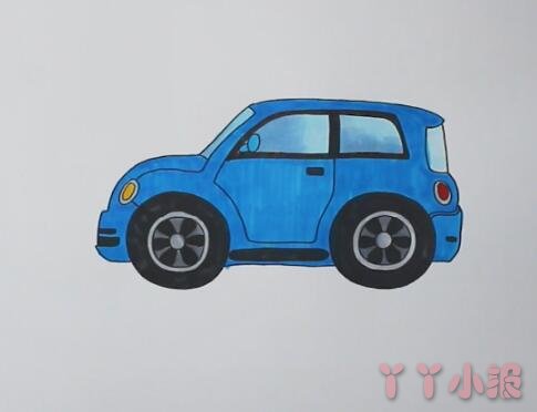 简笔画小汽车的画法步骤教程涂色简单漂亮