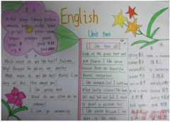 三年级英语手抄报模板简单又漂亮版面设计图