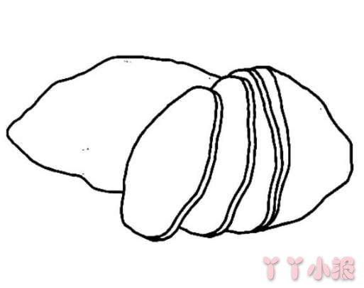  怎么画薯片食物简笔画教程简单易学