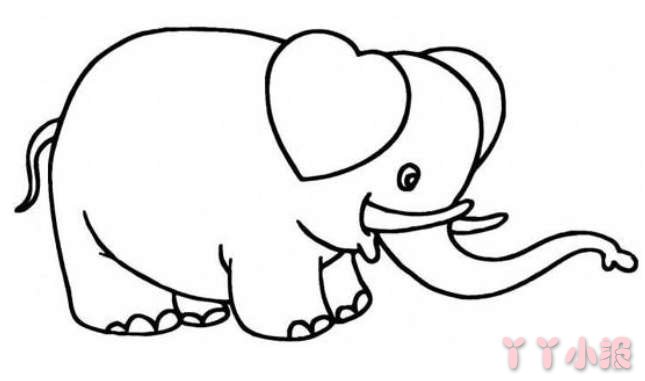 怎么画一头大象简笔画教程简单又好看