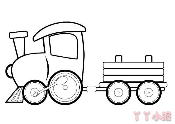 怎么画卡通小火车简笔画教程简单可爱