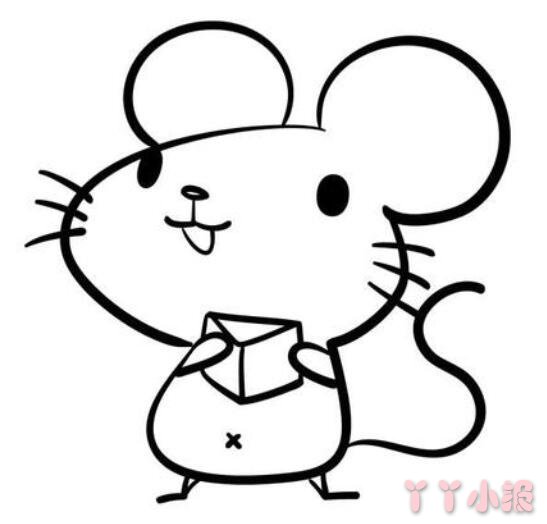 卡通小老鼠简笔画怎么画简单又可爱教程
