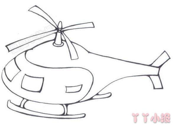  简单直升飞机简笔画图片飞机的画法教程