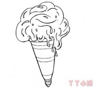 冰激凌简笔画图片 冰淇淋怎么画简单漂亮
