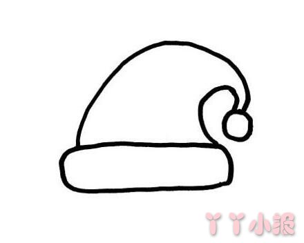 简单圣诞帽简笔画图片圣诞帽的画法教程