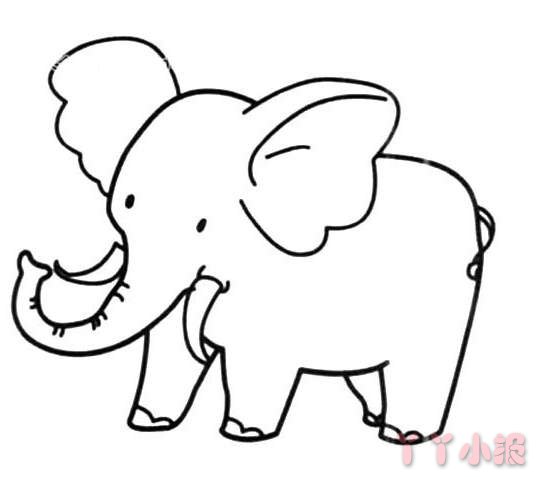  长鼻子大象简笔画怎么画简单又好看