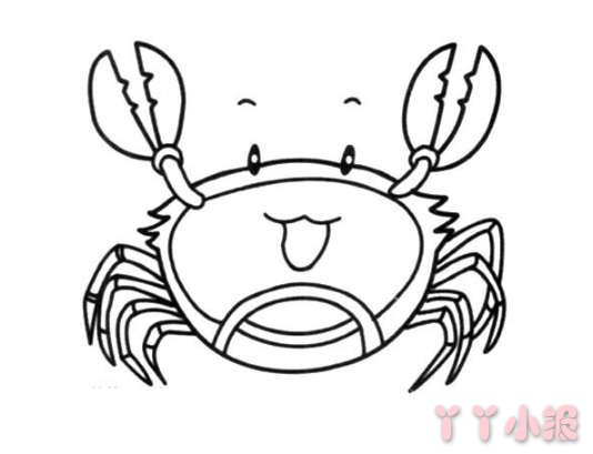简笔画卡通螃蟹怎么画简单又好看