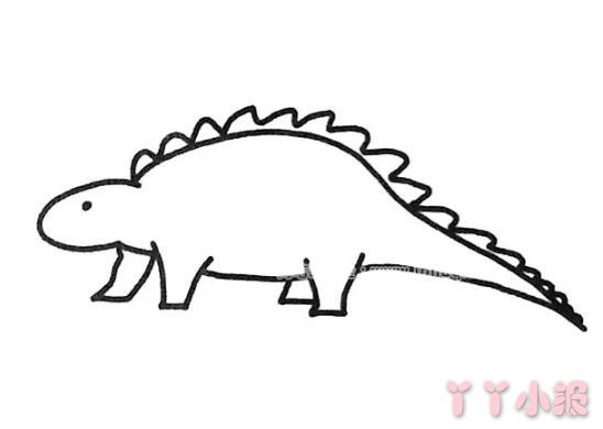  怎么画卡通恐龙简笔画教程简单又漂亮