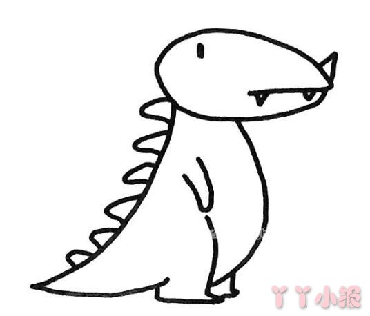 简单小恐龙简笔画怎么画图解简单又可爱