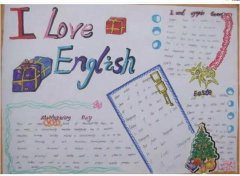小学生英语主题手抄报怎么画简单又漂亮二年级