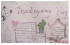 关于感恩节英语手抄报怎么画简单又漂亮