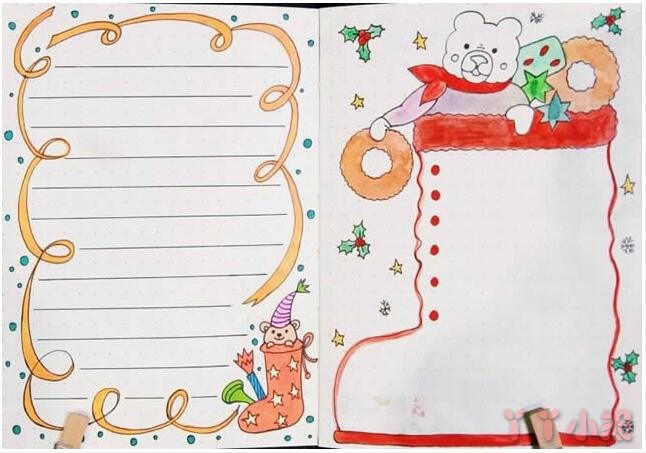 圣诞节英文手抄报怎么画简单漂亮四年级获奖手抄报