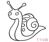 怎么画可爱小蜗牛简笔画教程简单好看