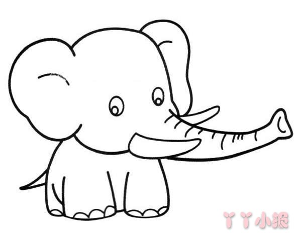 怎么画长鼻子小象简笔画教程简单又可爱