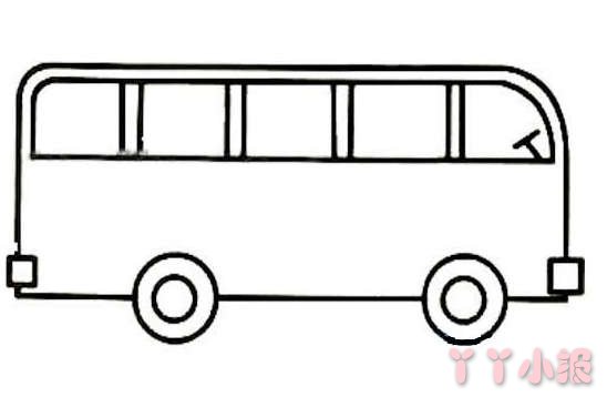 幼儿园公共汽车简笔画怎么画简单易学