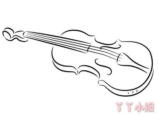  怎么绘画小提琴简笔画教程简单好看