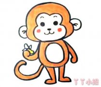 怎么画可爱小猴子简笔画教程简单好看
