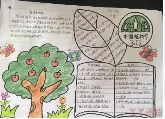 关于植树节手抄报模板小学生三年级一等奖简单漂亮