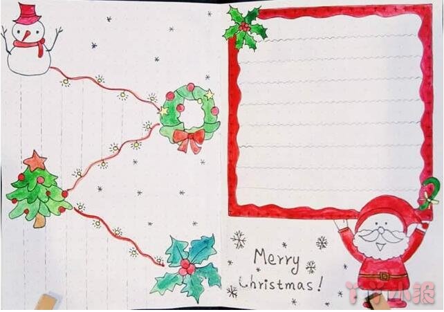 关于圣诞节小学生英文手抄报内容与图片一等奖电子模板