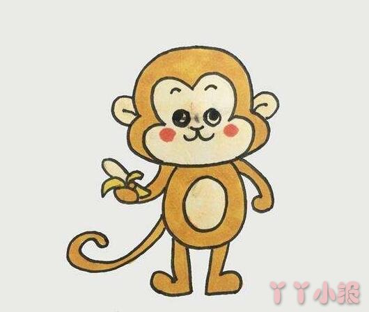 怎么画小猴子头像简笔画怎么画简单又好看