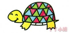 怎么画小乌龟简笔画带步骤简单又好看涂色