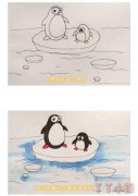 怎么画两只企鹅简笔画带步骤简单又好看涂色