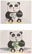 怎么画熊猫简笔画带步骤简单又可爱涂色
