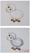 小绵羊的画法简笔画带步骤简单又好看涂色