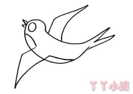 小燕子的画法简笔画带步骤简单又好看涂色