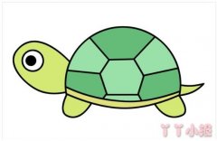 怎么画卡通小乌龟简笔画带步骤简单又可爱涂色