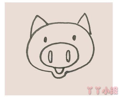 怎么画卡通小猪简笔画带步骤简单又好看涂色