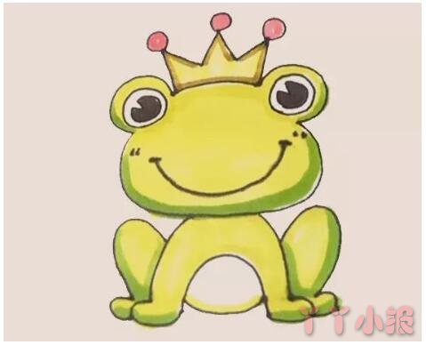 怎么画青蛙王子简笔画带步骤简单又好看涂色