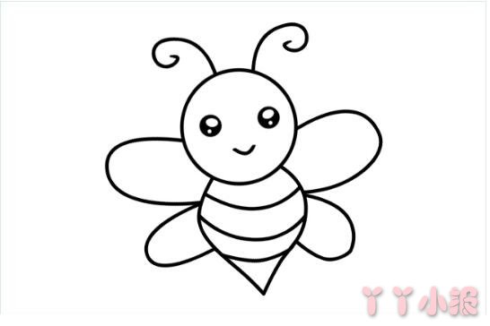 怎么画小蜜蜂简笔画带步骤简单又好看涂色