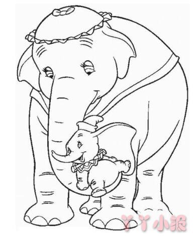 大象的画法简笔画带步骤简单又好看涂色