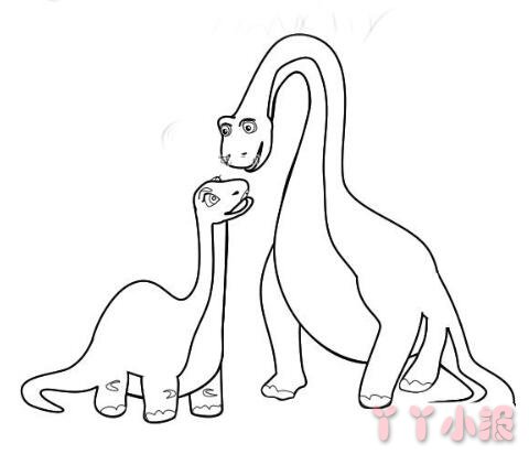 怎么画恐龙简笔画带步骤简单又可爱涂色