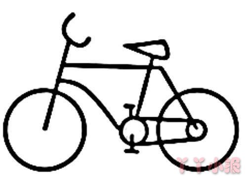 怎么画自行车_自行车简笔画