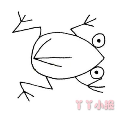 怎么画小青蛙宝宝简笔画带步骤简单又可爱涂色