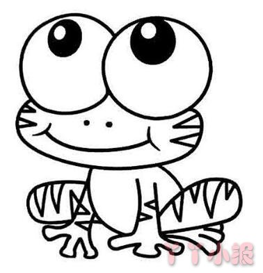 青蛙幼儿的画法简笔画带步骤简单又好看涂色