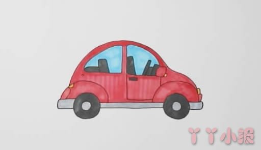 怎么画红色小汽车简单又好看_红色小汽车简笔画图片