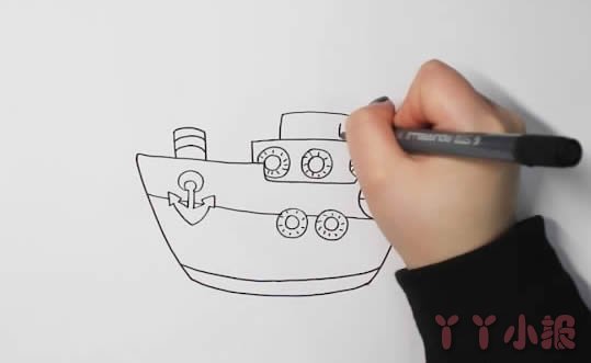 怎么画轮船简单又好看_轮船简笔画图片