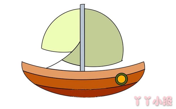 卡通帆船的画法简单又好看 卡通帆船简笔画图片