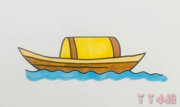 怎么绘画乌篷船简单又好看 木船简笔画图片