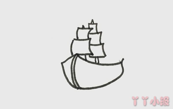 怎么画古代的船简单又好看_古代的船简笔画图片