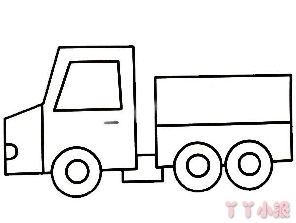 怎么画彩色卡车简单又好看_彩色卡车简笔画图片