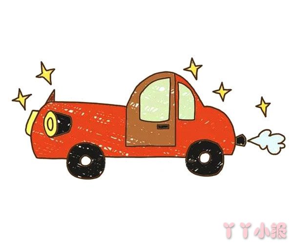 怎么画漂亮的小汽车简单又好看_漂亮的小汽车简笔画图片漂亮的小汽车
