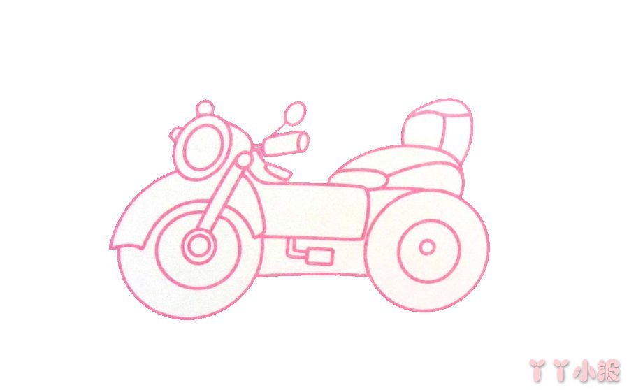 怎么画速度很快的摩托车简单又好看_速度很快的摩托车简笔画图片